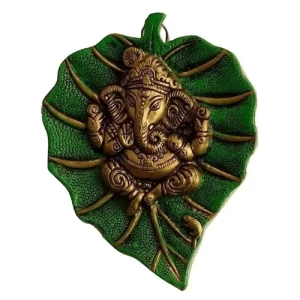 Wall hanging Green Leaf Ganesh Statue Wall hanging Green Leaf Ganesh Statue