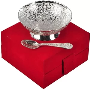 Silver Plates And Bowl