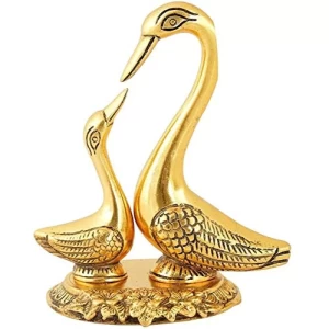Metal Gold Swan Pair