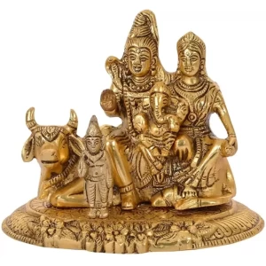 Brass Shiva Family Statue