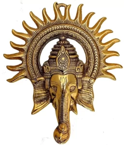 Sun and Ganesha Face Wall Hanging