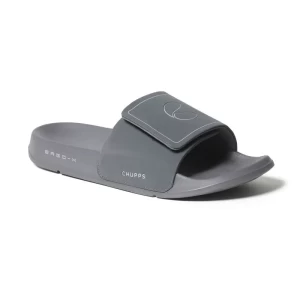 Urban Edge Men Dark Grey PU Slider Urban Edge Men Dark Grey PU Slider