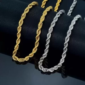 Brass Golden and Silver Chain For Mens