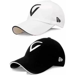Soft Cotton Adjustable Unisex Black and White Cap