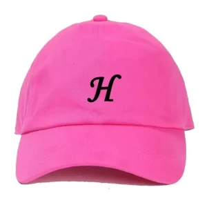 Pink Alphabet H Cap For Women
