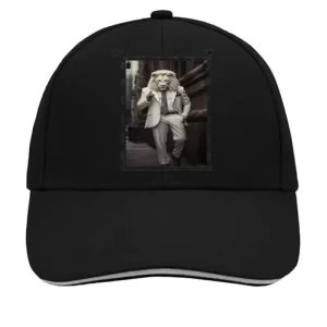 Lion in Suits Printed Cap For Men