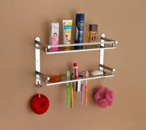 Multipurpose 4 in 1 Stainless Steel Bathroom Shelf