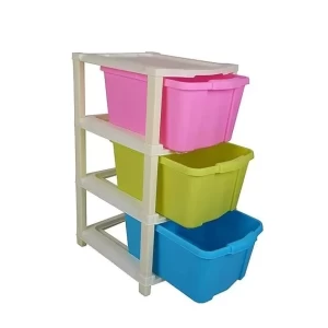 3XL MultiColor Modular Drawer Storage System with Trolley Wheels