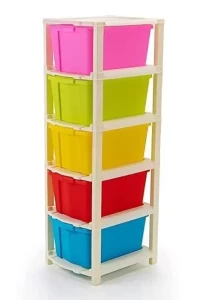 5XL MultiColor Modular Drawer Storage System with Trolley Wheels