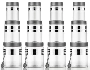 Airtight Food Storage Containers with Steel Cover 12 Pcs