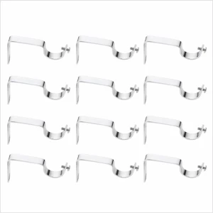 Stainless Steel Curtain Accessories Hooks pair of 6