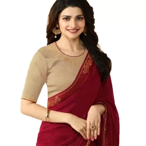 Star Walk Georgette Stone Work Maroon Saree Star Walk Georgette Stone Work Maroon Saree