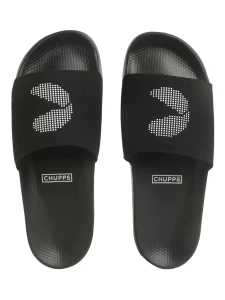 DOT FUSION BLACK AND BLACK SLIDERS FOR MEN DOT FUSION BLACK AND BLACK SLIDERS FOR MEN