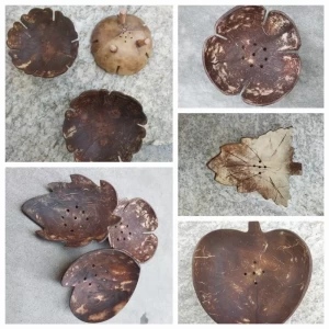 Coconut incense stands and soap boxes