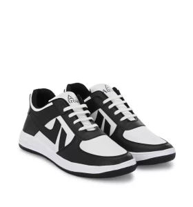 Black and White Synthetic Lace Up Casual Shoes Black and White Synthetic Lace Up Casual Shoes