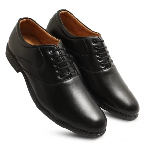 Mens Casual Faux Leather Solid Lace Up Black Formal Shoes Mens Casual Faux Leather Solid Lace Up Black Formal Shoes