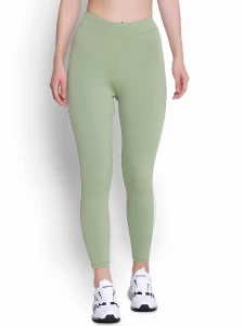 Womens Solid Green Tights