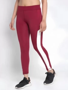 Women Ankle Length Stretchable Red Leggings