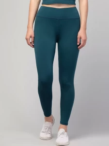 Stretchable Green Tights Pants For Women