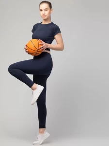 Womens Fabulous High Quality Plain Navy Sports Wear Set Womens Fabulous High Quality Plain Navy Sports Wear Set