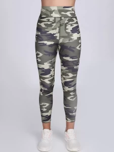 Stylish High Quality Army Light Print Gym Tights