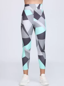 Women Mirrior Broke Printed Gym Tights Pants