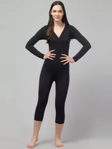 Womens Lycra Printed Black Swimsuit