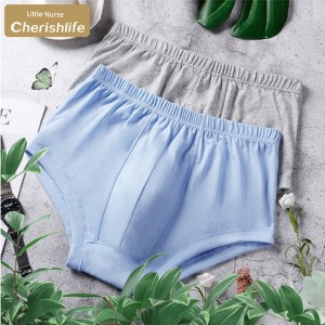 Little Nurse Men&#39;s Mid-High Waist Pure Cotton Breathable Underpants Underwear