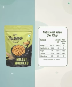 TruMillets Kodo Millet Khara Ghee Muruku Snack